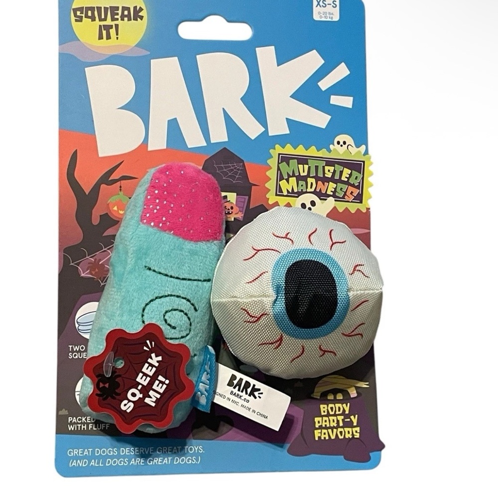 Bark‎ Dog Toy, Body Part-y Favors, For Small Dogs 0-20Lbs, NIP